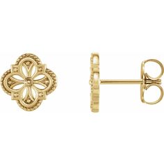 Stud Gold Earrings For Women, 4grams Gold Earrings With Price, Vintage Clover, Metal Fashion, Clover Earrings, Stud Earrings For Women, Metal Earrings, Men's Jewelry, Gifts For New Moms