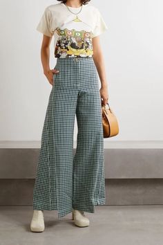 Business Casual Outfit Ideas, Business Casual Outfit, Casual Outfit Ideas, Gingham Pants, Look Retro, Fashion Mistakes, Looks Style, Outfit Casual