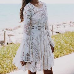 Size Xs, Worn Once For Graduation Pictures White Country Dress, Country Dresses, Graduation Pictures, People Dress, Free People Dresses, Free People Dress, Colorful Dresses, Free People, Womens Dresses