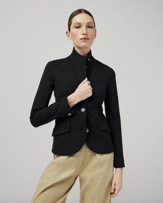 Blazers Black, Cool Coats, Lightweight Blazer, Slim Fit Blazers, Wide Leg Linen Pants, Fitted Blazer, Blazer Black, Athletic Fits, Black Blazers