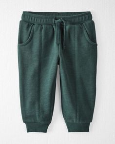 Poplar Green Baby Organic Cotton Joggers in Poplar Green | carters.com Green Sweatpants With Elastic Waistband For Fall, Solid Color Sweatpants With Pull-on Style For Everyday, Cotton Joggers With Tapered Leg And Pull-on Style, Solid Everyday Sweatpants With Pull-on Style, Everyday Solid Pull-on Sweatpants, Solid Everyday Pull-on Sweatpants, Everyday Solid Sweatpants, Basic Long Joggers, Green Pull-on Pants For Loungewear