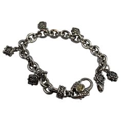 Scott Kay Silver and Gold Bracelet 1 row silver and 18kt Gold Bracelet with charms SKS-10232 Kay Jewelry Zales, Silver And Gold Bracelet, Bracelet With Charms, Gold Armband, Silver Gold, Gold Bracelet, Jewelry Bracelets, Charm Bracelet, Charms