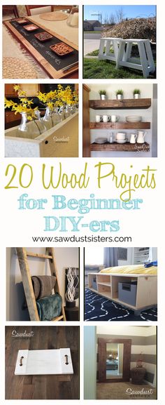 the top 20 wood projects for beginners to make their own diy - tables