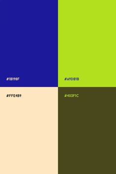 four different colors are shown in the same color scheme