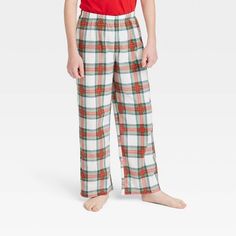 Kids' Holiday Tartan Plaid Fleece Matching Family Pajama Pants - Wondershop™ Cream 12 : Target Christmas Pants, Girls Christmas Pajamas, Buffalo Plaid Pajamas, Angel Makeup, Christmas Pajama Pants, Kids Flannel, Girls Pjs, Kids Plaid, Fleece Pajama Pants