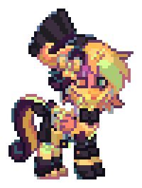 an image of a pixel art style pony