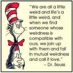 a dr seuss quote with the cat in the hat