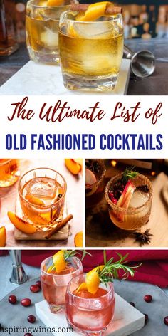 the ultimate list of old fashioned cocktails for any type of party or celebration,