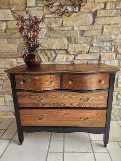 an old dresser has been transformed into a unique piece of furniture