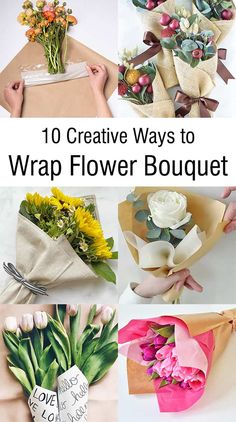 10 creative ways to wrap flower bouquets