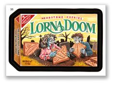 a box of lornaboom cookies sitting on top of a table