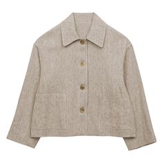 Decoration: ButtonThickness: STANDARDMaterial: CottonStyle: CasualHooded: NoPattern Type: SolidSleeve Length(cm): Three QuarterOuterwear Type: JacketsItem Type: Outerwear & CoatsModel Number: 221556WWYCollar: Turn-down CollarSleeve Style: Regular Beige Collared Blazer With Button Cuffs, Beige Blazer With Pockets, Beige Button-up Blazer With Pockets, Beige Collared Blazer With Buttoned Pockets, Beige Shacket With Lapel Collar And Button Closure, Beige Collared Single Breasted Shacket, Beige Single Breasted Collared Shacket, Beige Collared Single-breasted Shacket, Solid Color Button-up Blazer With Buttoned Pockets