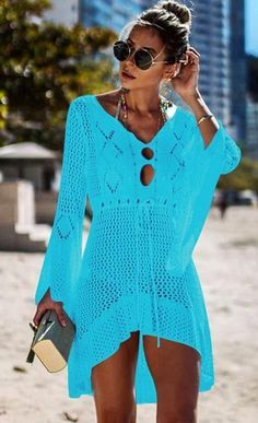 Women's Summer Knitted Beach Cardigan | ZORKET | ZORKET Swimsuit Coverup Skirt, Miracle Suit, Knit Swimwear, Boho Beach Dress, Beach Bathing Suits, Women Swimsuit, Beach Dresses Summer, Coverup Beach, Boho Summer Dresses