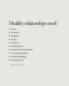 the words healthy relationships need are in black and white