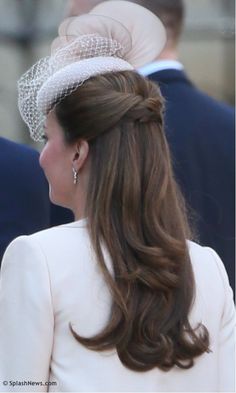 June 4, 2013 - Prince Harry of Wales and Duke & Duchess of Cambridge attend the 60th Anniversary of the Coronation Service at Westminster Abbey in London. Matt Keeble/Splash News (I would love for my hair to look this lovely!) #WeddingHairFlowers Kate Middleton Hair, Prins William, Twisted Hair, Catherine Elizabeth Middleton, Half Up Hair, Princess Kate, Hair Envy, Wedding Hair And Makeup