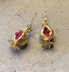 Pomegranate Earrings, Pomegranate Design, Turkish Jewelry, Dope Jewelry, Popular Jewelry, Spiritual Meaning, Jewelry Lookbook, Valentines Jewelry