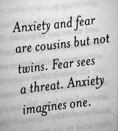 an open book with the words,'i am sorry and fear are cousins but not twins