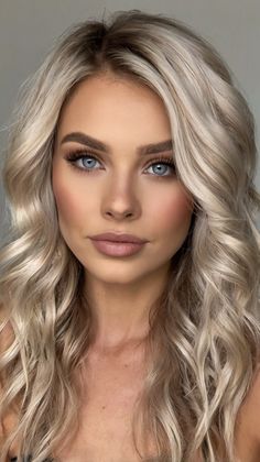 Best Styles for 51 Platinum Blonde Hair Color Ideas Fresh New Look: S-Curl Waves 🍂 Haircut 2025, Lasting Curls, S Curl, Long Lasting Curls, Natural Wavy Hair