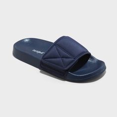 They'll be ready to take on anything with these Kris Sport Slide Sandals from Cat & Jack™. The slip-on slide sandals features a contoured footbed to keep their feet comfy for any occasion, while adjustable hook-and-loop strap provides a snug, secure fit. Your kiddo can wear these slide sandals with any style of outfits for versatile wear. Cat & Jack™: Kids’ clothing with an imagination of its own. Slip-resistant Synthetic Slide Sport Sandals, Casual Foam Slide Sandals, Casual Non-slip Foam Sandals, Blue Slip-resistant Sandals For Summer, Sporty Foam Sandals For Summer, Blue Slides With Textured Footbed, Blue Textured Footbed Slides, Blue Synthetic Slides With Textured Footbed, Casual Sandals With Textured Foam Footbed