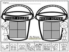 bucket fillers worksheet with pictures and words to help students learn how to read