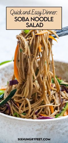 quick and easy dinner sobba noodle salad is the perfect side dish for any meal