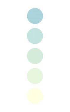 three circles are arranged in the shape of a vertical line on a white background with blue, green and yellow colors