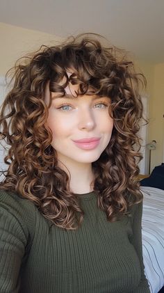 Curly Perm Before And After, Medium Length Curls, Wolf Cuts, Shoulder Length Curls, Long Curly Haircuts, Curly Haircut, Hairstyle Curly, Natural Curly Hair Cuts, Highlights Curly Hair