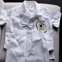 New Toby Designs Baby Infant Baptism Set Size 9-12 Months Color White Shortpants Elastics Waist Comfy And Soft. Tiebow Dress Shirt And Blazer All Matching Set. Material Polyester And Cotton White School Uniform Sets, White Short Sleeve School Sets, White Short Sleeve Sets For First Communion, Fitted Short Sleeve Sets For First Communion, White Short Sleeve Set For First Communion, Nike Sweatsuit, Infant Boy, Boys Stripes, Boy Baptism