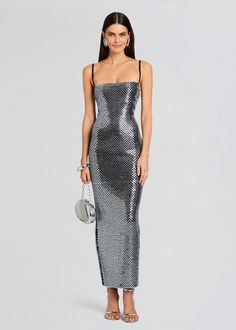 Kyree Embellished Knit Dress Luxury Midi-length Sequin Dress, Embellished Midi Bodycon Evening Dress, Sequin Bodycon Dress For Gala, Fitted Luxury Sequin Dress, Chic Bodycon Midi Dress With Sequins, Chic Bodycon Sequined Midi Dress, Chic Embellished Bodycon Dress For Gala, Embellished Sequin Bodycon Dress For Evening, Chic Sequined Bodycon Evening Dress