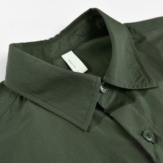 update.23.06 Green Collared Shirt For Summer, Oversized Green Shirt For Fall, Collared Olive Shirt With Button Closure, Green Button-up Solid Color Top, Olive Collared Shirt With Button Closure, Green Solid Color Button-up Top, Olive Cotton Short Sleeve Shirt, Oversized Green Long Sleeve Shirt, Green Oversized Long Sleeve Shirt