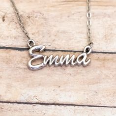 18 inch, Vintage Emma Name Chain Link Necklace  ❤️Information❤️ ❤️Additional Info: NA ❤️Brand: NA ❤️Size: Please refer to the last image Emma Name, Name Chain, Blood Ruby, Unique Brooch, Vintage Gothic, Cool Necklaces, Elegant Necklaces, Beautiful Watches, Rhinestone Necklace