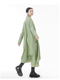 Features: Style: Leisure Occasion: Daily Material: Polyester Sleeves: Long Sleeves Neckline: Turnover Collar Pattern: Solid Type: Casual Long Shirts Dresses Season: Summer/Fall/Spring Size Chart: Size Waist Hips Length cm inch cm inch cm inch One Size 122 48 128 50 102-114 40-45 Boho Dress Plus Size, Shirt Blouses Women's, Cozy Dress, Shirt Dress Casual, Long Shirt Dress, Collar Pattern, Casual Design, Long Shirt, Beach Dresses