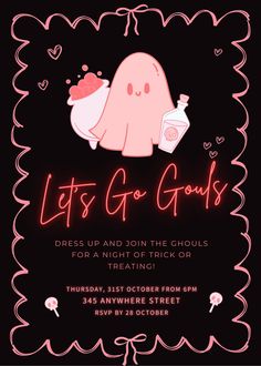 a halloween party flyer with an image of a ghost