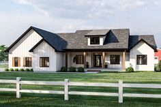 this is an artist's rendering of the farmhouse style house plans that are available for purchase