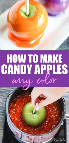 how to make candy apples in any color