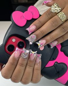 Hello Kitty Case, Kitty Nails, Hello Kitty Nails, Blush Nails