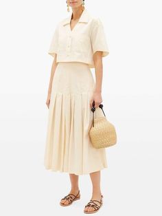 Tailored Clothes, Three Graces, Cotton Poplin Shirt, Bow Blouse, Poplin Dress, Fashion Design Clothes, 가을 패션, Cotton Skirt