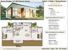 the floor plan for a two bedroom house with 2 bathrooms and an attached bathroom area