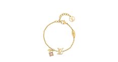 Products by Louis Vuitton: Loulougram Bracelet Luxury Chain Bracelet With Logo Charm, Luxury Adjustable Chain Bracelet, Hanging Leaf, Dope Jewelry Accessories, Dope Jewelry, Louis Vuitton Official, Christmas Wishlist, Monogram Initials, Link Chain