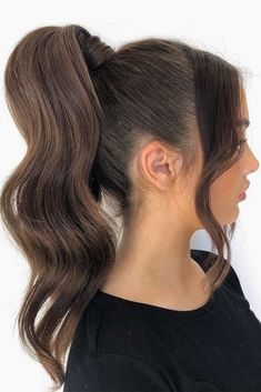 Tail Hairstyle, Curly Hair Ponytail, Pony Hairstyles, High Ponytail Hairstyles, Ponytail Hairstyles Easy, High Ponytail, Hair Ponytail Styles, Penteado Cabelo Curto, High Ponytails