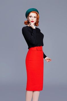 What an amazing skirt with its large covered fabric belt!High waist woolen straight skirt, under-knee length to bring back the 1950's elegance. Fully lined with soft cotton fabric, the main fabric is absolutely divine: both comfy and very soft touch for this woolen quality. That's exactly all required to feel as cozy and feminine during winter. Add some little stretch and this skirt fits easily all silhouettes. You could not find better for wintertime.As this skirt is available in many colors, y Formal Belted Pencil Skirt, Fall Formal Belted Skirt, Fitted Winter Skirt With Belt Loops, Winter Fitted Belted Skirt, Elegant Workwear Skirt With Belt, Knee-length Winter Office Pencil Skirt, Chic Wool Pencil Skirt, Winter Workwear Midi Pencil Skirt, High Waist Pencil Skirt For Office In Winter