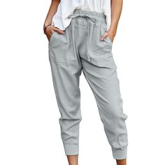 F00043565-103 Gray Wide Leg Joggers For Spring, Spring Wide Leg Gray Joggers, Spring Wide-leg Gray Joggers, Casual Gray Straight Leg Bottoms, Casual High-waisted Joggers With Elastic Waistband, Stretch Tapered Leg Bottoms, Casual Solid Color Relaxed Fit Harem Pants, Casual Relaxed Fit Solid Color Harem Pants, Casual Pants For Fall