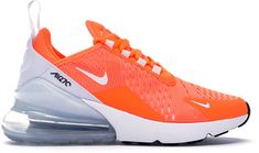 Orange Nike Shoes, Nike 270, Fun Shoes, 270 Nike, Custom Nike Shoes, Baskets Nike, Nike Air Shoes, Shoes Photography, Air Max Shoes