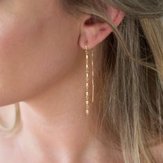 Tube Chain Threader Earrings Gold Threader Earrings Long | Etsy Trendy Everyday Threader Drop Earrings, Trendy Everyday Drop Threader Earrings, Elegant Everyday Chandelier Earrings, Single Long Drop Threader Earring For Everyday, Elegant Dangle Threader Earrings For Everyday, Single Everyday Long Drop Threader Earring, Chandelier Earrings With Adjustable Chain As Gift, Everyday Long Drop Threader Earring, Everyday Linear Earrings With Delicate Chain