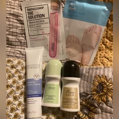 Avon Face Mask, Foot Mask, Moisture Therapy Healing Hand Cream, Rare Gold Roll On Anti-Perspirant & Haiku Roll On Anti-Perspirant. Great Deal, All New Roll On Face Mask, Therapy Healing, Foot Mask, Anti Perspirant, Healing Therapy, Healing Hands, Cream And Gold, Roll On, Hand Cream