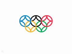 the olympic logo is shown on a white background