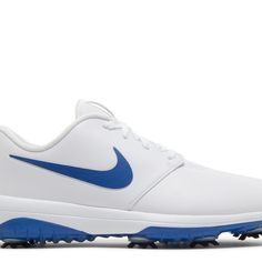 Nike Roshe G Tour Golf Shoes Wide Summit White Blue Ar5579-101 Mens Size 7w New Without Box Shipping Same Day If Paid In The Am Est Classic Blue Running Shoes With Round Toe, Classic Blue Running Sneakers, Classic Blue Lace-up Running Shoes, Blue Synthetic Walking Shoes With Boost Midsole, Blue Classic Synthetic Sneakers, Blue Leather Running Shoes For Sports, Classic Blue Synthetic Sneakers, Blue Slip-resistant Synthetic Sneakers, Golf Sneakers With Rubber Sole And Round Toe