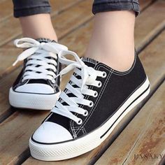 Lasaky - Unisex Black and White Canvas Shoes - Breathable and Stylish White Canvas Sneakers, White Canvas Shoes, Canvas Flats, Canvas Shoe, Black And White Sneakers, Casual Footwear, Monochrome Design, Strappy High Heels, Fabric Shoes