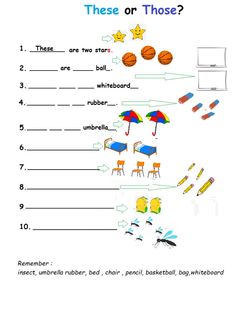 a worksheet with an image of different objects in the form of numbers and letters