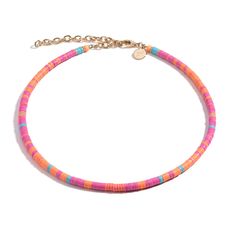 Pink/orange/blue African Record bead choker necklaceGold Plated Brass Clasp Closure & Signature EF tag Measures 12.5 inches with 3 inch extender Globally and Ethically sourcedSlight variations may occurHandmade Multicolor Single Strand Choker, Adjustable Orange Choker With Round Beads, Adjustable Orange Necklaces With Colorful Beads, Adjustable Orange Single Strand Beaded Necklace, Adjustable Orange Choker Jewelry, Multicolor Round Beads Choker With Lobster Clasp, Trendy Adjustable Orange Beaded Necklaces, Trendy Adjustable Orange Beaded Necklace, 12 Birthday